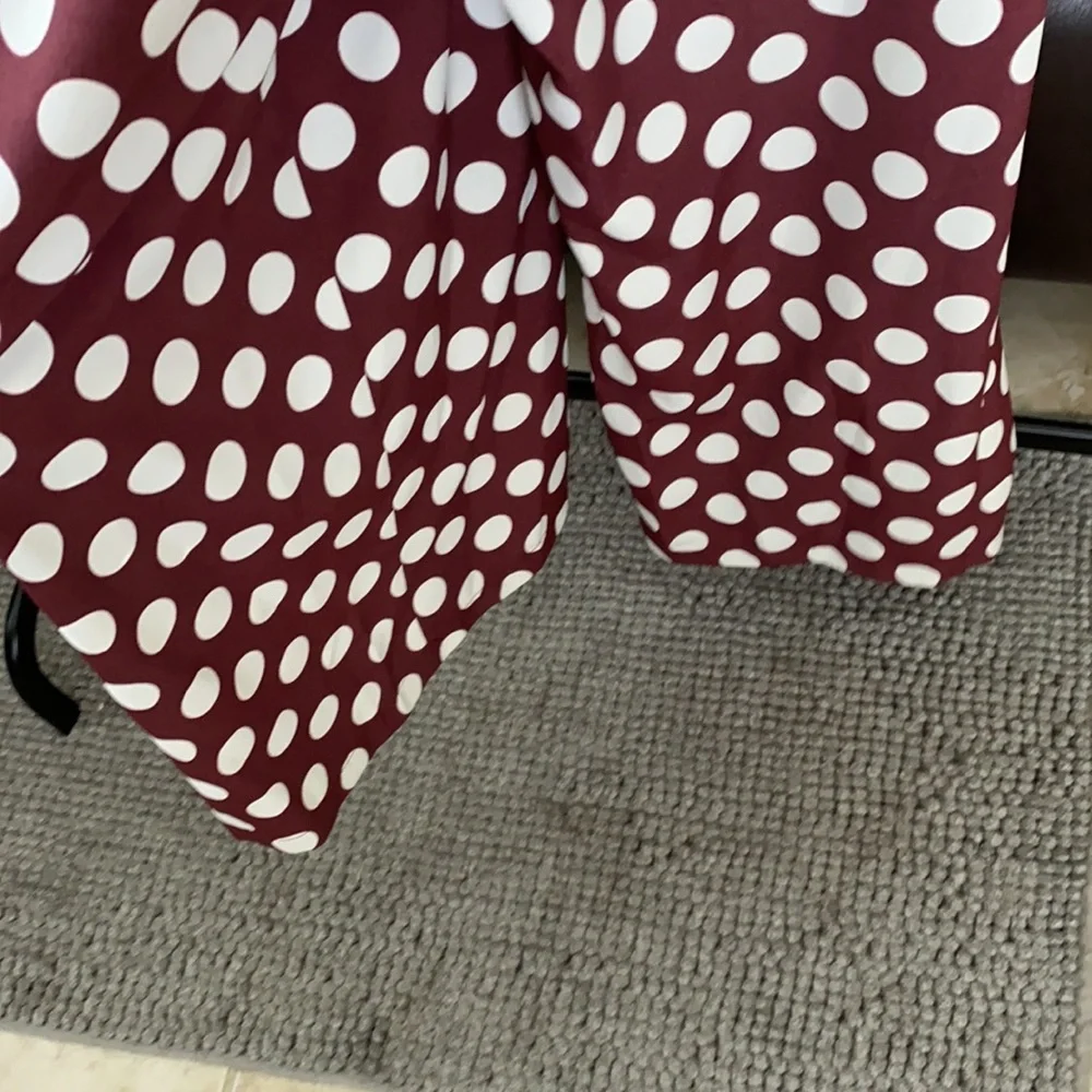 White polkadot romper with open tie back - Picture 11 of 16